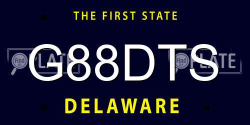 G88DTS Delaware License Plate