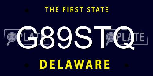 G89STQ Delaware License Plate
