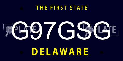 G97GSG Delaware License Plate