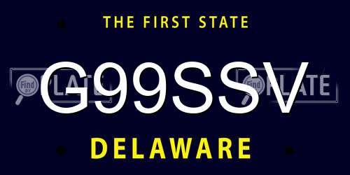 G99SSV Delaware License Plate