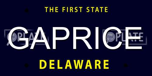 GAPRICE Delaware License Plate