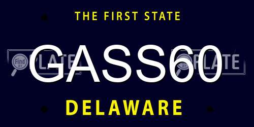 GASS60 Delaware License Plate