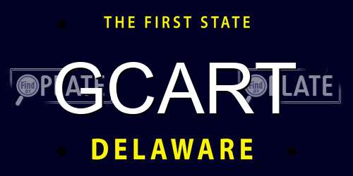 GCART Delaware License Plate