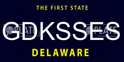 GDKSSES Delaware License Plate
