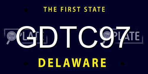 GDTC97 Delaware License Plate