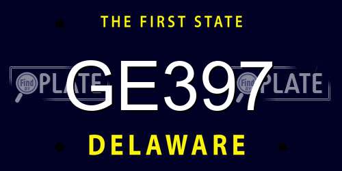 GE397 Delaware License Plate