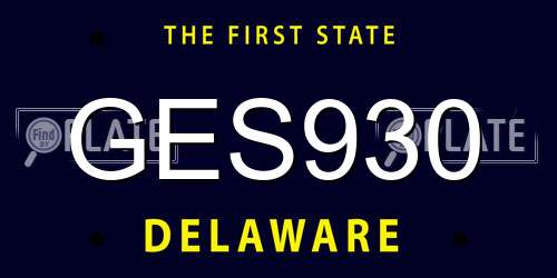 GES930 Delaware License Plate