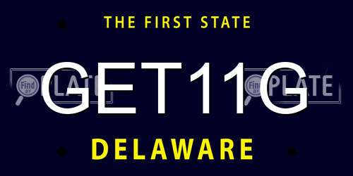 GET11G Delaware License Plate