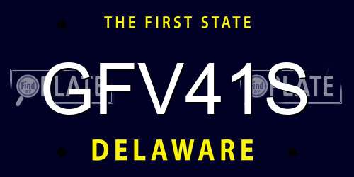 GFV41S Delaware License Plate