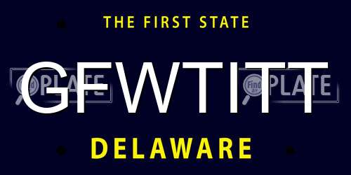GFWTITT Delaware License Plate