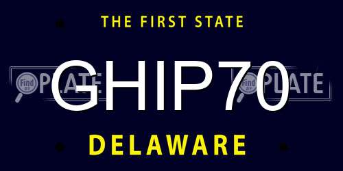 GHIP70 Delaware License Plate