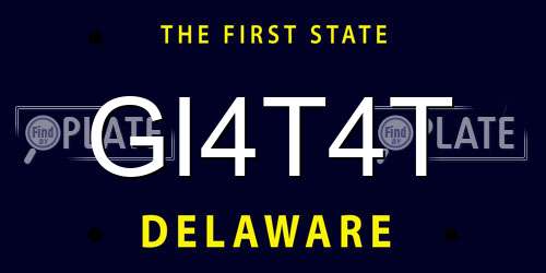 GI4T4T Delaware License Plate