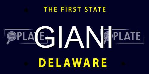 GIANI Delaware License Plate
