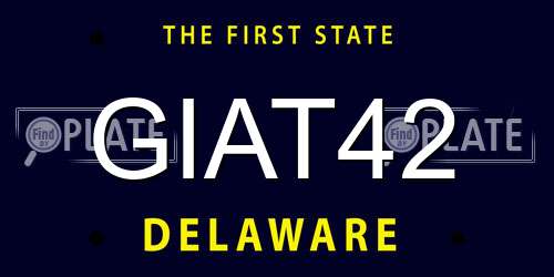 GIAT42 Delaware License Plate