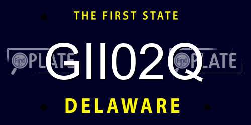 GII02Q Delaware License Plate