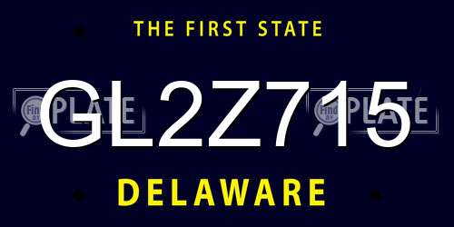 GL2Z715 Delaware License Plate