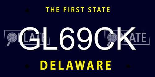 GL69CK Delaware License Plate