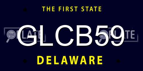 GLCB59 Delaware License Plate