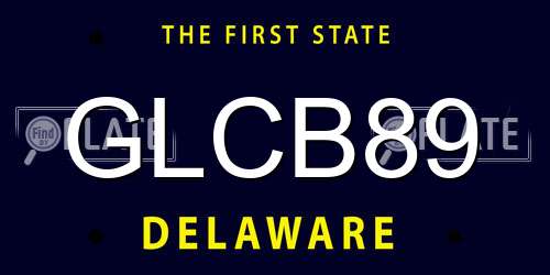 GLCB89 Delaware License Plate