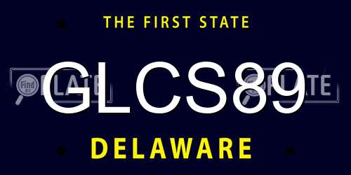 GLCS89 Delaware License Plate