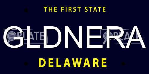 GLDNERA Delaware License Plate