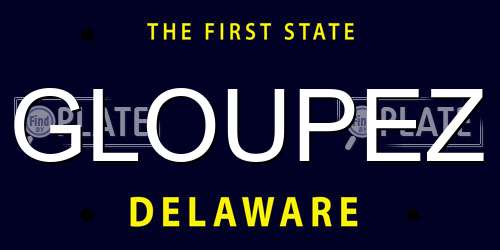 GLOUPEZ Delaware License Plate