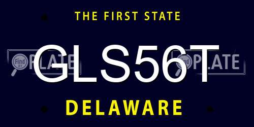 GLS56T Delaware License Plate