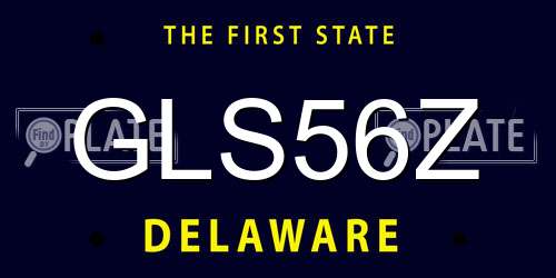 GLS56Z Delaware License Plate