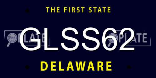 GLSS62 Delaware License Plate