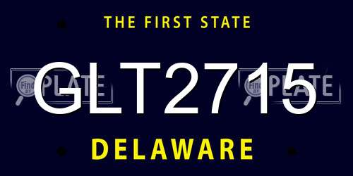 GLT2715 Delaware License Plate
