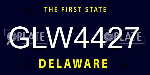 GLW4427 Delaware License Plate