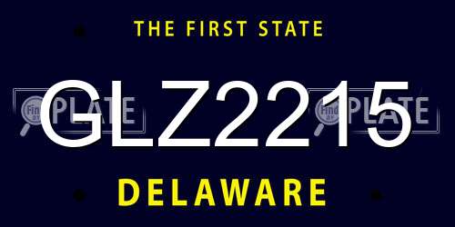 GLZ2215 Delaware License Plate