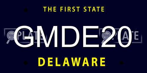 GMDE20 Delaware License Plate
