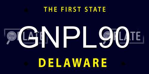 GNPL90 Delaware License Plate