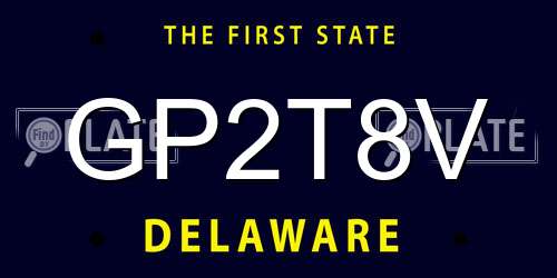 GP2T8V Delaware License Plate