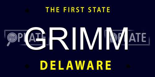GRIMM Delaware License Plate