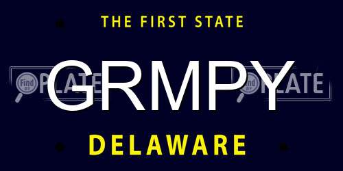 GRMPY Delaware License Plate