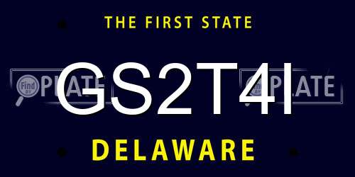 GS2T4I Delaware License Plate
