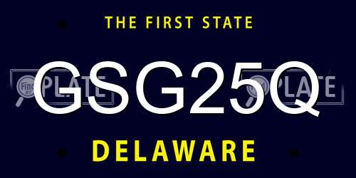 GSG25Q Delaware License Plate