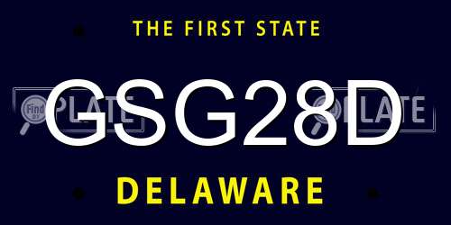 GSG28D Delaware License Plate