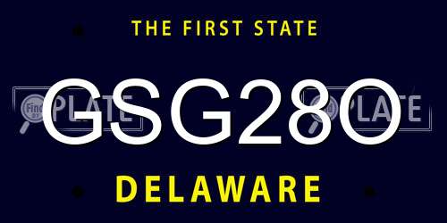 GSG28O Delaware License Plate