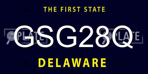 GSG28Q Delaware License Plate