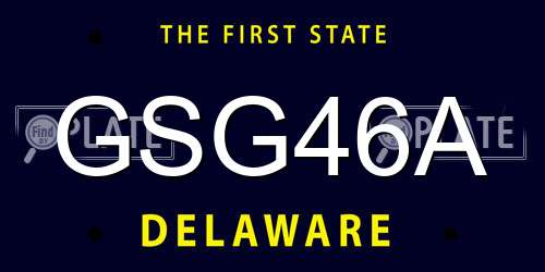 GSG46A Delaware License Plate