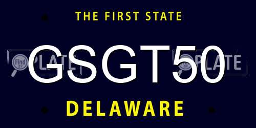 GSGT50 Delaware License Plate