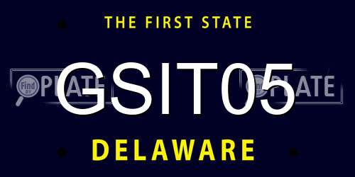 GSIT05 Delaware License Plate
