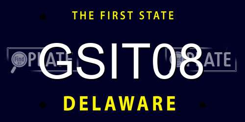 GSIT08 Delaware License Plate