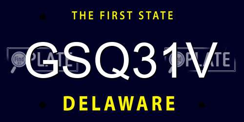 GSQ31V Delaware License Plate