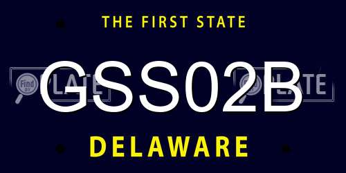 GSS02B Delaware License Plate