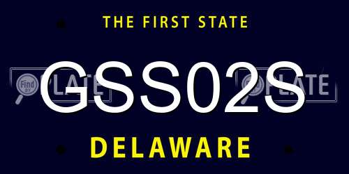 GSS02S Delaware License Plate