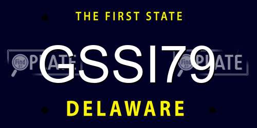 GSSI79 Delaware License Plate